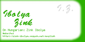 ibolya zink business card